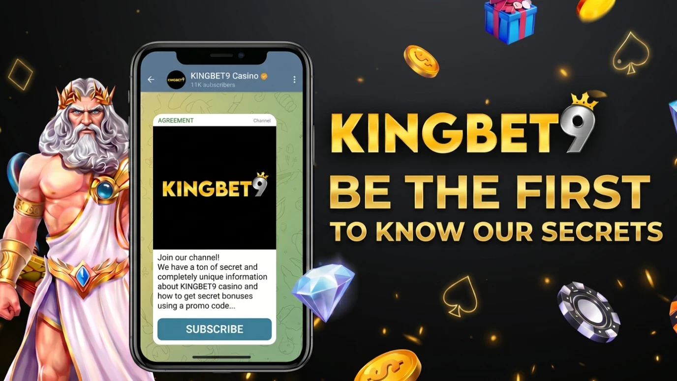Kingbet9 mobile pokies and banking interface on a smartphone screen
